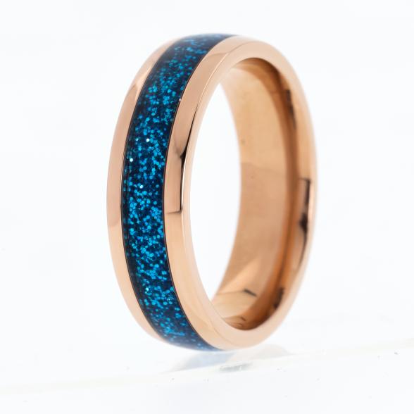 Ring Titan rosévergoldet Inlay blau synth. 18 - 114326000001 - 1 - 588px