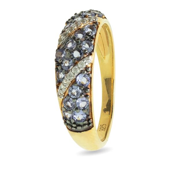 Ring 925 Sterling Silber vergoldet Tansanit 17 - 114330800001 - 1 - 588px