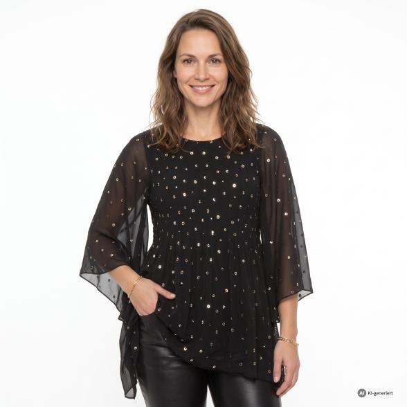 Kernig by Sarah Kern Blusenponcho schwarz/gold 36/38 - 114354600001 - 1 - 588px