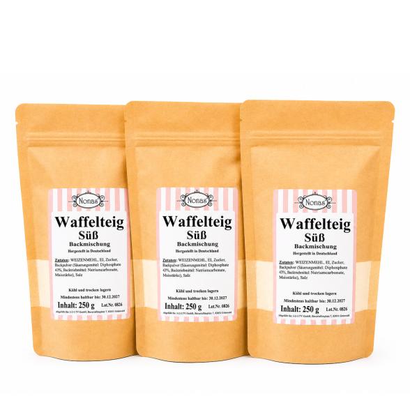 Nona's Waffelteig Süß Sortenrein 3x250g - 114357200000 - 1 - 588px