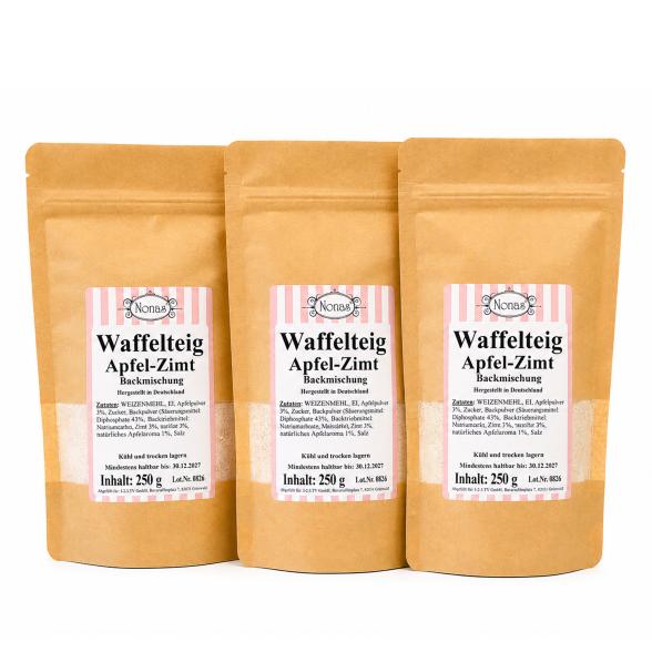 Nona's Waffelteig Apfel-Zimt Sortenrein 3x250g - 114357400000 - 1 - 588px