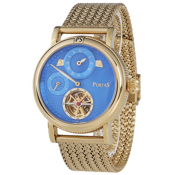 PortaS Herren-Automatikuhr "Radebeul", blau - 114394400000 - 1 - 588px