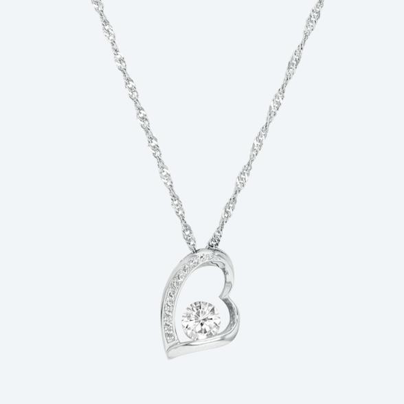 amor Herzanhänger mit Kette 925 Silber - 114400900000 - 1 - 588px