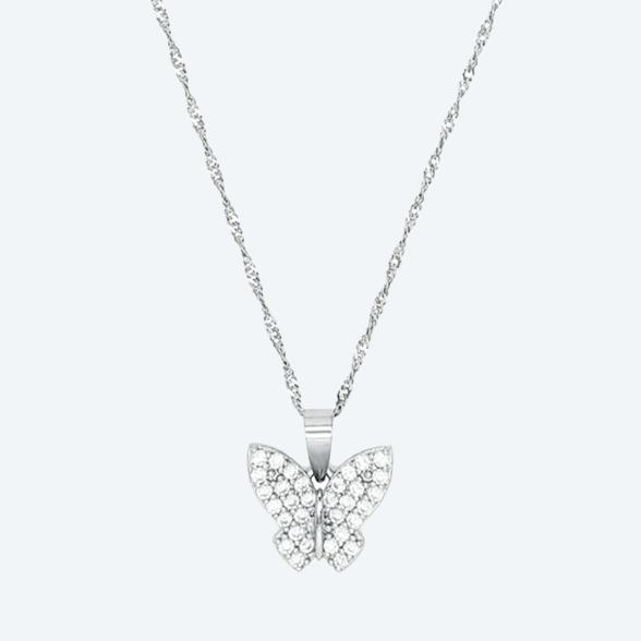 amor Schmetterling-Anhänger mit Kette 925 Silber - 114401500000 - 1 - 588px