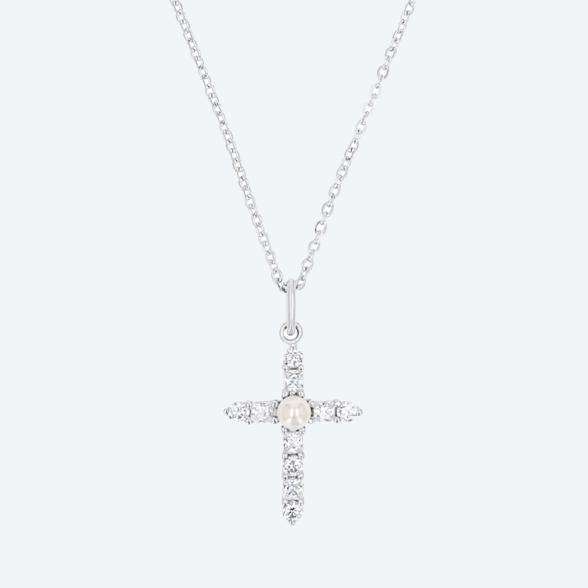 amor Kreuz-Anhänger mit Kette 925 Silber - 114401600000 - 1 - 588px