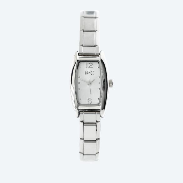 MANGO Damenuhr, Quarz, Zugarmband, weiß-silber - 114450700000 - 1 - 588px