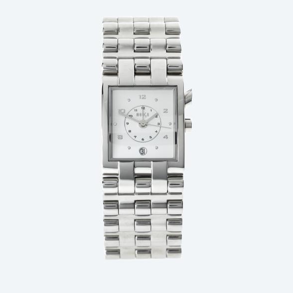 MANGO Damenuhr, Quarz, Gliederarmband, weiß-silber - 114450800000 - 1 - 588px