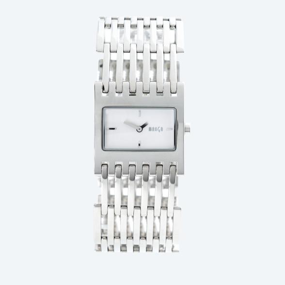MANGO Damenuhr, Quarz, Gliederarmband, weiß-silber - 114450900000 - 1 - 588px