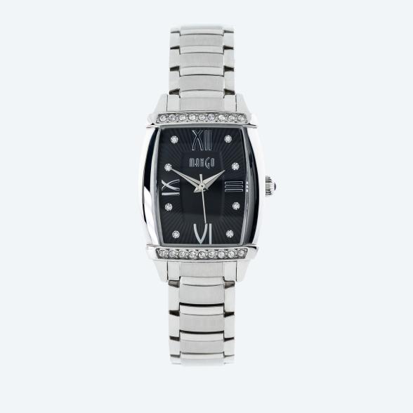 MANGO Damenuhr, Quarz, Gliederband, schwarz - 114451400000 - 1 - 588px