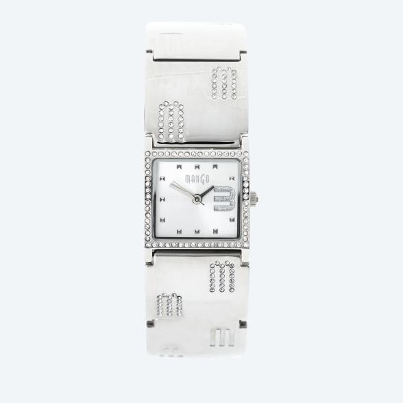 MANGO Damenuhr, Quarz, Gliederarmband, silber-weiß - 114451600000 - 1 - 588px