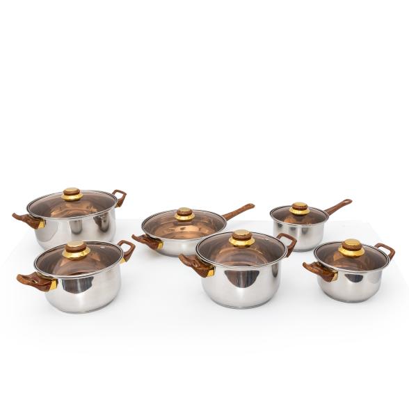 Topf-Set aus Edelstahl, 12 tlg - 114496000000 - 1 - 588px