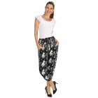 Leichte Damen-Sommerhose Bambusfasern schwarz/weiß - 105491900000 - 1 - 140px