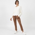 Damen-Hose 'Adriana' Velourlederoptik cognac - 107722900000 - 1 - 140px