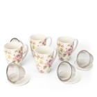 4er Set Teetassen + Sieb - 110679200000 - 1 - 140px