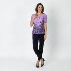 Jeannie Damen-Plissee-Shirt lila/schwarz - 112338400000 - 1 - 140px