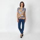 Jeannie Damen-Plissee-Shirt multicolor - 112340200000 - 1 - 140px