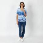 Jeannie Damen-Plissee-Shirt blau-gemustert - 112341100000 - 1 - 140px