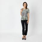 Jeannie Damen-Plissee-Shirt gelb/schwarz - 112342100000 - 1 - 140px