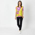 Jeannie Damen-Plissee-Shirt gelb/multicolor - 112342300000 - 1 - 140px