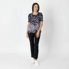 Jeannie Damen-Plissee-Shirt schwarz/weiß - 112342800000 - 1 - 140px