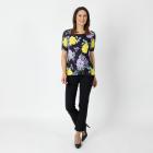 Jeannie Damen-Plissee-Shirt schwarz/multicolor - 112343000000 - 1 - 140px