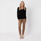 100% KASCHMIR Pullover, V-Ausschnitt, schwarz - 112958800000 - 1 - 140px