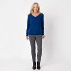 100% KASCHMIR Pullover, V-Ausschnitt, marine 34/36 - 112958900001 - 1 - 140px