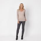100% KASCHMIR Pullover, V-Ausschnitt, biskuit 34/36 - 112959700001 - 1 - 140px