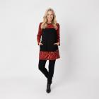 VANESSA STYLE Damen-Longshirt rot/schwarz 40/42 (2) - 113115400002 - 1 - 140px