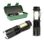 LED Taschenlampe mit Zoom & COB Licht - 113479400000 - 1 - 140px