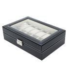 Uhrenbox für 12 Uhren, schwarz-beige - 113498200000 - 1 - 140px