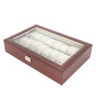 Uhrenbox für 24 Uhren, dunkelbraun-beige - 113498300000 - 1 - 140px