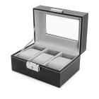 Uhrenbox für 3 Uhren, schwarz-grau - 113498500000 - 1 - 140px