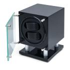 2er Uhrenbeweger "Tower" pianoblack, Carbon-Look - 113505000000 - 1 - 140px