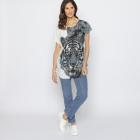 FASHION NEWS Damen-Shirt Tigerkopf weiß M/L - 38-42 - 113979300001 - 1 - 140px