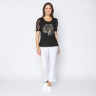 BRILLIANTSHIRTS Damen-Shirt Strass Leopard 36/38 - 113981600001 - 1 - 140px