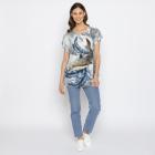 FASHION NEWS Damen-Shirt Blätter grau M/L - 38-42 - 113987800001 - 1 - 140px