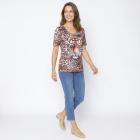 BRILLIANTSHIRTS Damen-Longshirt Tiger Strass 36/38 - 113988000001 - 1 - 140px