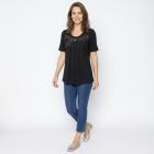 BRILLIANTSHIRTS Damen-Longshirt Strass 36/38 - 113988500001 - 1 - 140px