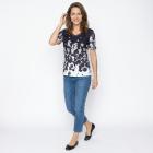 BRILLIANTSHIRTS Damen-Longshirt Blütenranken 36/38 - 113989200001 - 1 - 140px