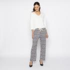 FASHION NEWS Damen-Hose Grafik navy/weiß M/L - 38/40 - 114018400001 - 1 - 140px