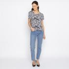 FASHION NEWS Damen-Shirt Blätter grau/multicolor M/L - 38-42 - 114019400001 - 1 - 140px