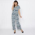 FASHION NEWS Damen-Hose Blätter türkis/multicolor M/L - 38/40 - 114019700001 - 1 - 140px