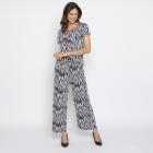 FASHION NEWS Damen-Hose Blätter grau/multicolor M/L - 38/40 - 114019800001 - 1 - 140px