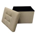 Sitzhocker Leinenoptik faltbar, beige - 114022200000 - 1 - 140px