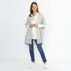 100% KASCHMIR Jacke Poncho-Style hellgrau melange 50/52 - 114107400005 - 1 - 140px