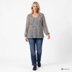 sophistical Women Plisseebluse schwarz/hellgrau 40/42 - 114420200001 - 1 - 140px