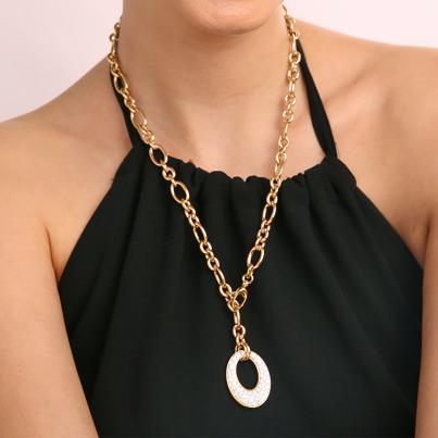 BellaVita Gliederkette verg. mit Zirkonia-Anhänger