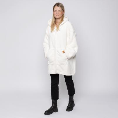 Antonio Kuschel-Hoodie mit Zipper ONESIZE creme