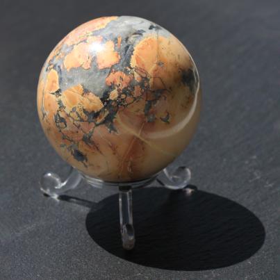 Darimana Kugel Maligano Jaspis mit Plexifuß